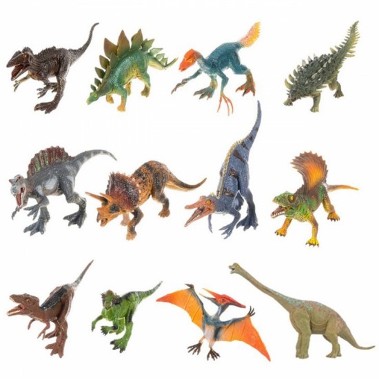Didelis dinozaurų figūrėlių rinkinys + kilimėlis „Priešistorinis pasaulis“ WOOPIE XXL