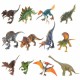 Didelis dinozaurų figūrėlių rinkinys + kilimėlis „Priešistorinis pasaulis“ WOOPIE XXL