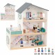 Didelis medinis lėlių namelis + FSC figūrėlės TOOKY TOY