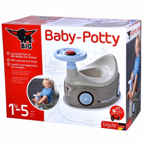 Didelis pilkas puodukas, naujas Bobby automobilio žaislinis vairas