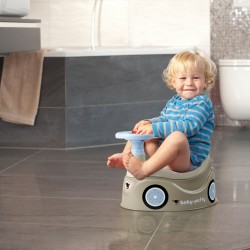 Didelis pilkas puodukas, naujas Bobby automobilio žaislinis vairas