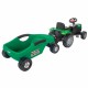 Didelis „PowerTrac“ pedalais minamas traktorius su XXL priekaba WOOPIE
