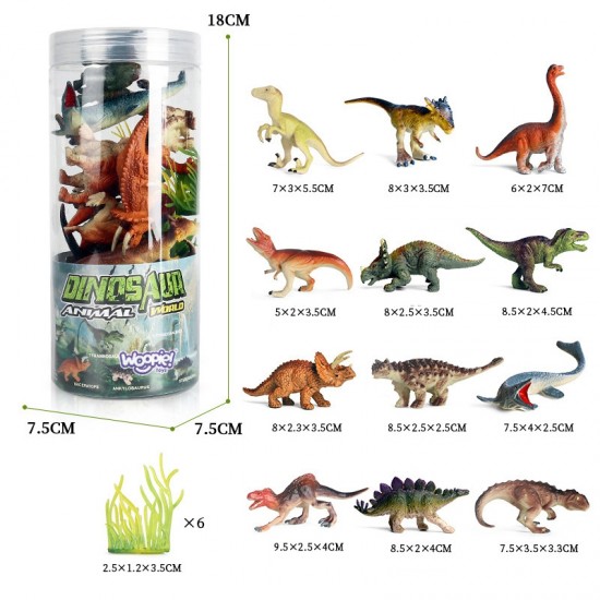 Dinozaurų figūrėlių rinkinys, 18 dalių - 2 versija WOOPIE