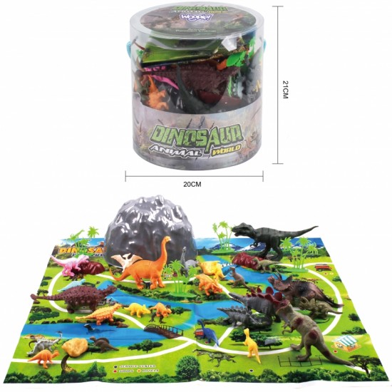 Dinozaurų figūrėlių rinkinys, 34 vnt. WOOPIE
