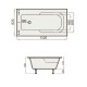 Dirbtinio akmens vonia SPN Viola152x82cm