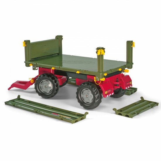 Dviašė priekaba, žalia Rolly Toys rollyTrailer Rolly Multi