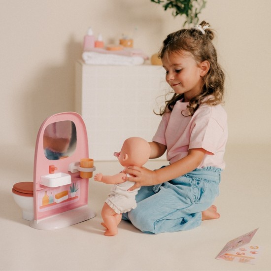 Dvipusis tualetas 42 cm lėlei Baby Nurse SMOBY