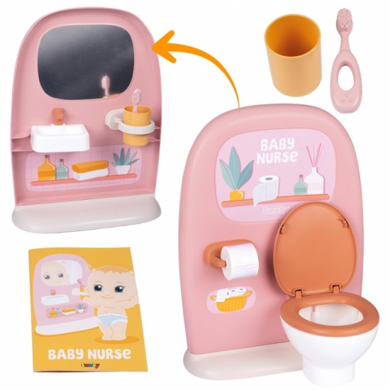 Dvipusis tualetas 42 cm lėlei Baby Nurse SMOBY