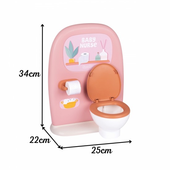 Dvipusis tualetas 42 cm lėlei Baby Nurse SMOBY