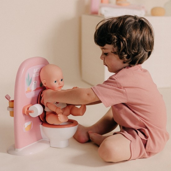 Dvipusis tualetas 42 cm lėlei Baby Nurse SMOBY