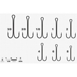 Dvišakiai žvejybiniai kabliukai Kujira 520 Bn Nr.1, 10 vnt.