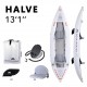 Dvivietis pripučiamas kajakas su irklu Aqua Marina Halve 398x98 cm HA-398