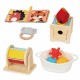 Edukacinė 6 viename sensorinė dėžutė 5-6 mėn. 13 vnt. FSC WOOPIE GREEN Box XXL Montessori
