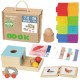 Edukacinė 6 viename sensorinė dėžutė 7-8 mėn. 26 vnt. FSC WOOPIE GREEN Box XXL Montessori