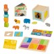 Edukacinė 7in1 sensorinė dėžutė 31-36 mėnesių FSC WOOPIE GREEN Box XXL Montessori