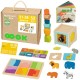 Edukacinė 7in1 sensorinė dėžutė 31-36 mėnesių FSC WOOPIE GREEN Box XXL Montessori