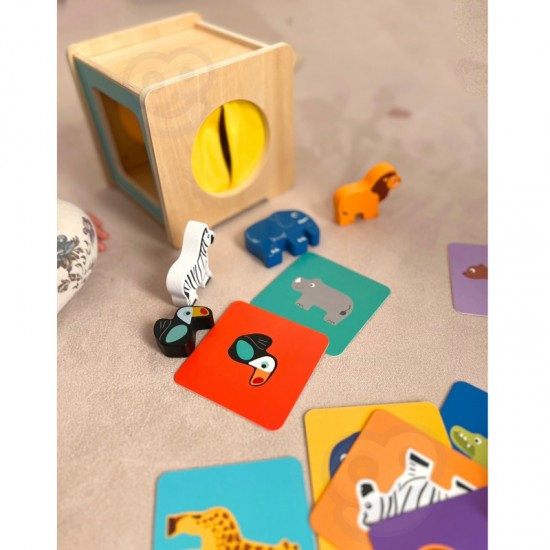 Edukacinė 7in1 sensorinė dėžutė 31-36 mėnesių FSC WOOPIE GREEN Box XXL Montessori