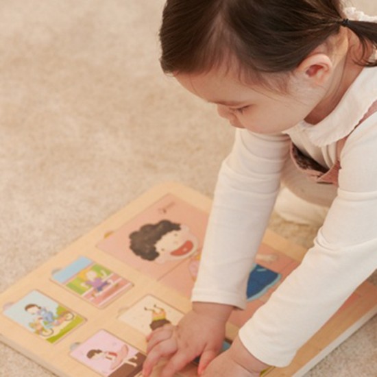 Edukacinė lenta Žmogaus kūno dėlionė Kaladėlės Dėlionė vaikams Suderinama MONTESSORI 19 vnt. CLASSIC WORLD