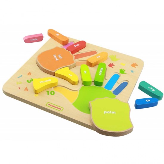 Edukacinė medinė pirštų skaičiavimo lenta MASTERKIDZ