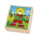Edukacinis galvosūkis su meškiuku „Viga Wooden Puzzle“