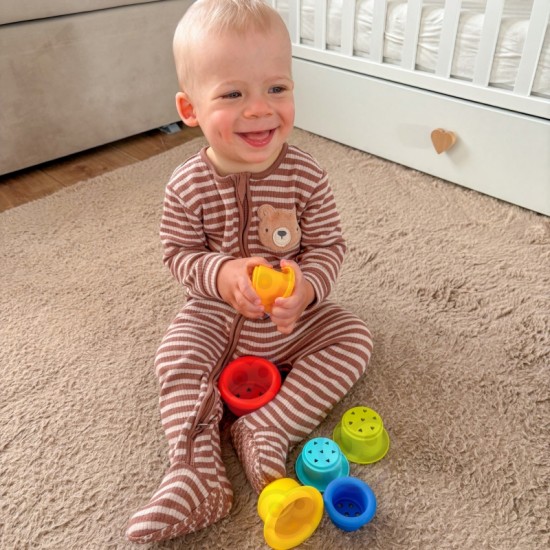 Edukacinis sensorinis FSC WOOPIE GREEN Box 6in1 13-15m Montessori
