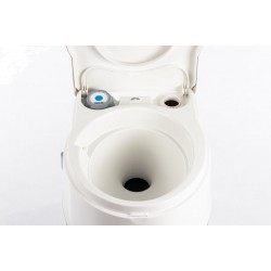 Elektrinis baltas nešiojamas tualetas su elektriniu nuleidimu Thetford Porta Potti 565E 92306