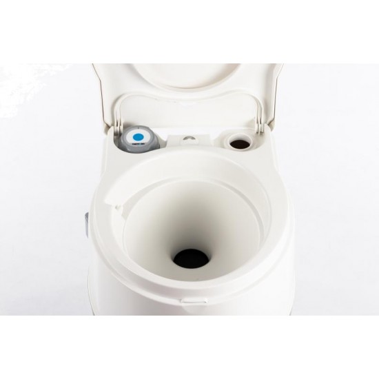 Elektrinis baltas nešiojamas tualetas su elektriniu nuleidimu Thetford Porta Potti 565E 92306