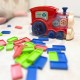 Elektrinis traukinio lokomotyvas Domino kaladėlėms WOOPIE