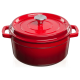 Emaliuotas ketaus puodas TETSU Stew 4,8 litro, Raudonas, 26 cm.