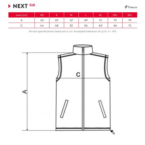 Flisinė Liemenė RIMECK Next 518 Unisex, Mint