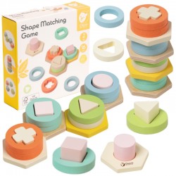 Formų ir spalvų rūšiavimo dėlionės bokštas CLASSIC WORLD Montessori