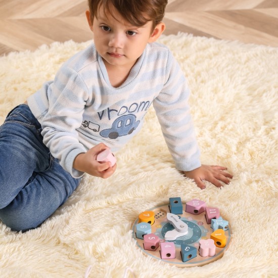 Formų rūšiavimo laikrodis siūlų pjaustymui Montessori VIGA PolarB