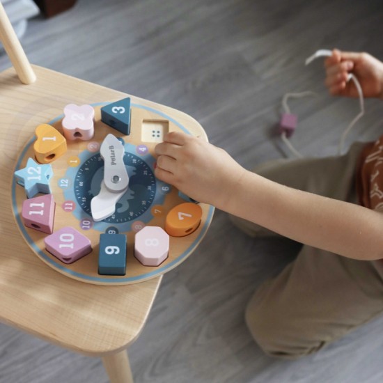 Formų rūšiavimo laikrodis siūlų pjaustymui Montessori VIGA PolarB
