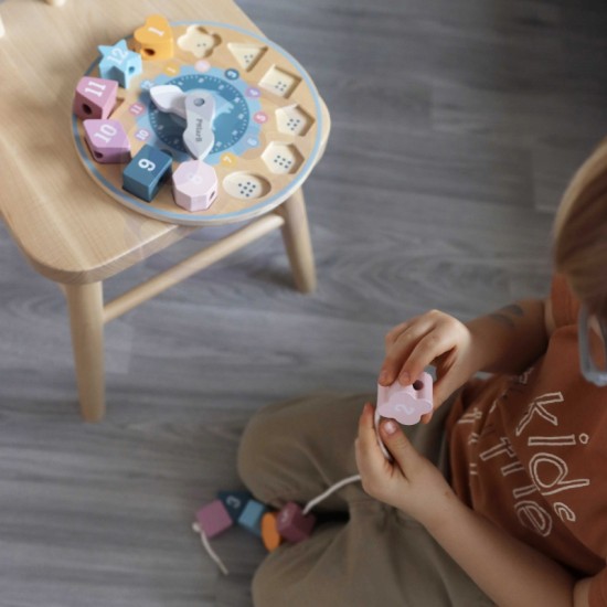 Formų rūšiavimo laikrodis siūlų pjaustymui Montessori VIGA PolarB