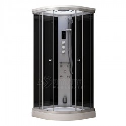 Garinė Dušo Kabina AMUE-AF9090 Juoda 90x90cm.