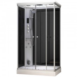 Garinė Dušo Kabina AMUE-AR1280-1L Juoda 120x80cm.