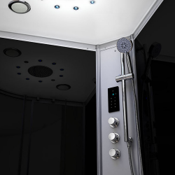 Garinė Dušo Kabina AMUE-AR1280-1R Black 120x80 cm.