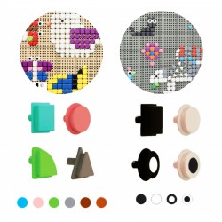 Geometrinių figūrėlių lentos elementai, 256 vnt. MASTERKIDZ