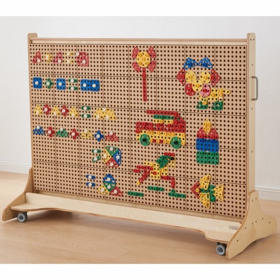 Geometrinių formų kaladėlių rinkinys STEM sienų plokštėms, 260 vnt. MASTERKIDZ