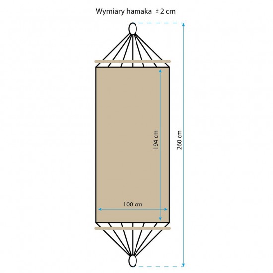 Hamakas Standard Royokamp 1 vietos 200x100 cm 1019055 Hamakas Standard Royokamp 1 vietos 200x100 cm 1019055