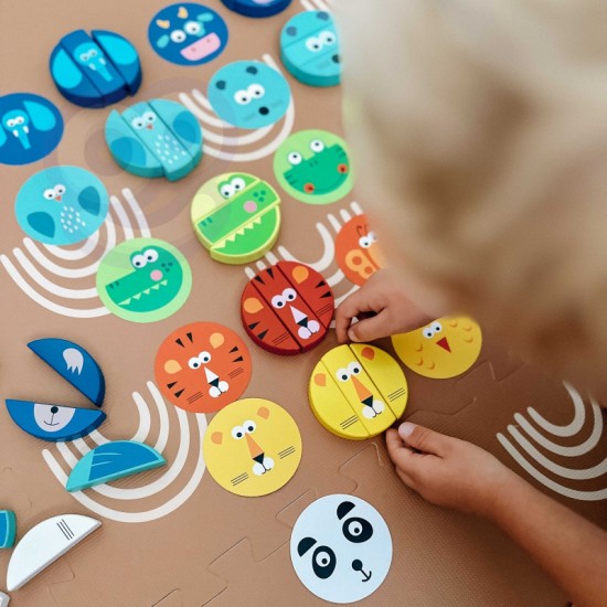 Įgūdžių žaidimas gyvūnų kaladėlėms FSC sertifikuotas TOOKY TOY