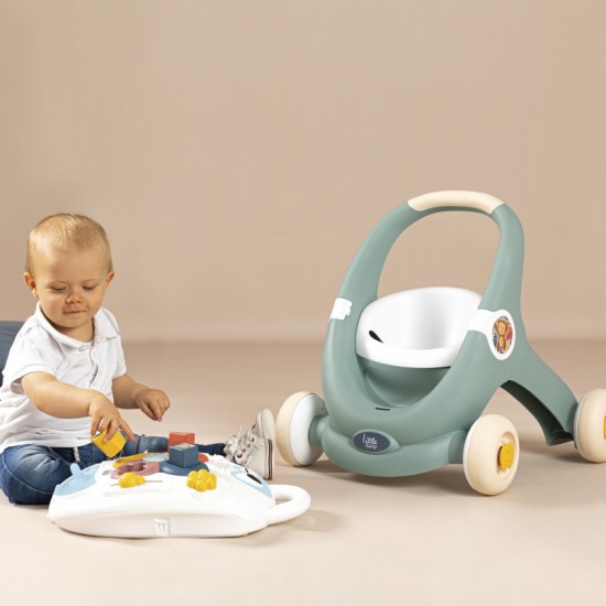 Interaktyvus vežimėlis su stūmikliu SMOBY Little Walker 3in1