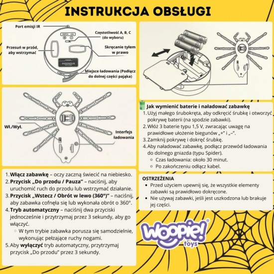 Interaktyvus voras su nuotolinio valdymo pultu WOOPIE