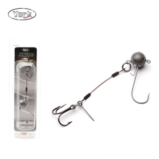 JIG Galvakablis YORK YPGK305 Su Papildomu Trišakiu 15g.-3/0