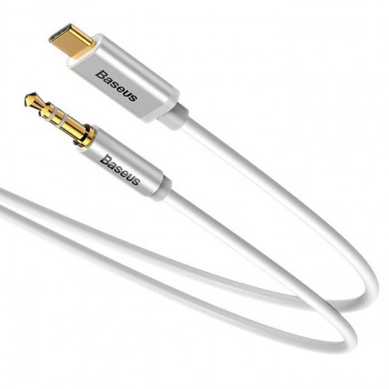 Kabelis / Adapteris USB C Kištukas - 3.5mm Stereo Kištukas 1.2m Baltas BASEUS