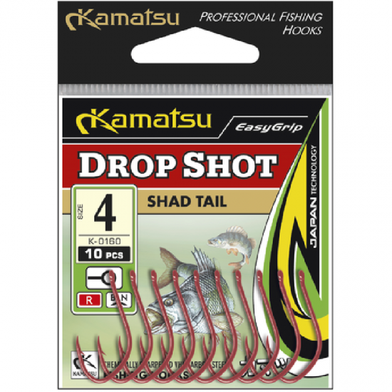 Kabliukai KAMATSU Drop Shot Shad Tail Bln Nr.1