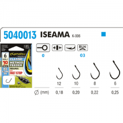 Kabliukai Su Pavadėliu Kamatsu ISEAMA Method Feeder Fast Stop 10cm Nr.10