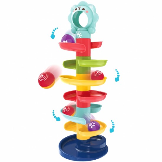 Kamuoliukų takelio spiralės rinkinys + 2 kamuoliukai WOOPIE BABY