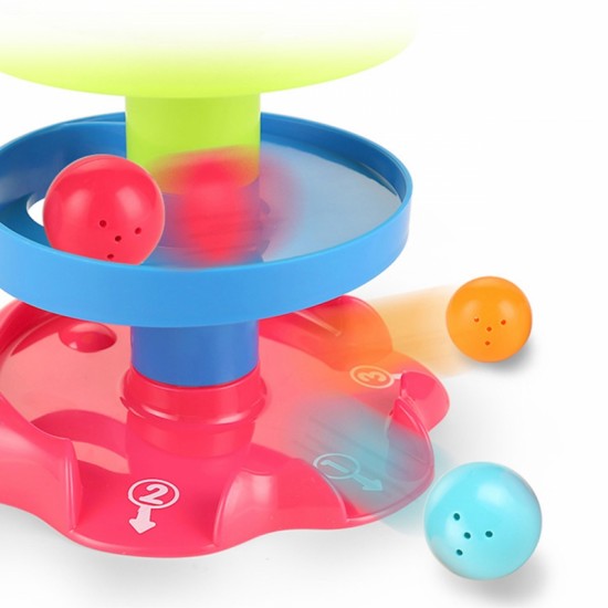 Kamuoliukų takelio spiralės rinkinys + 3 kamuoliukai WOOPIE BABY