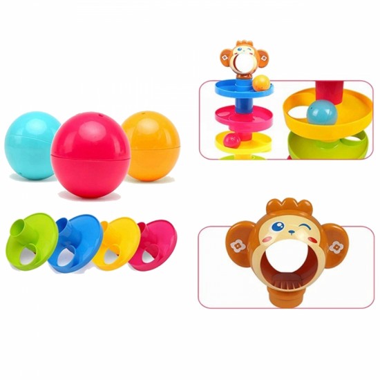 Kamuoliukų takelio spiralės rinkinys + 3 kamuoliukai WOOPIE BABY